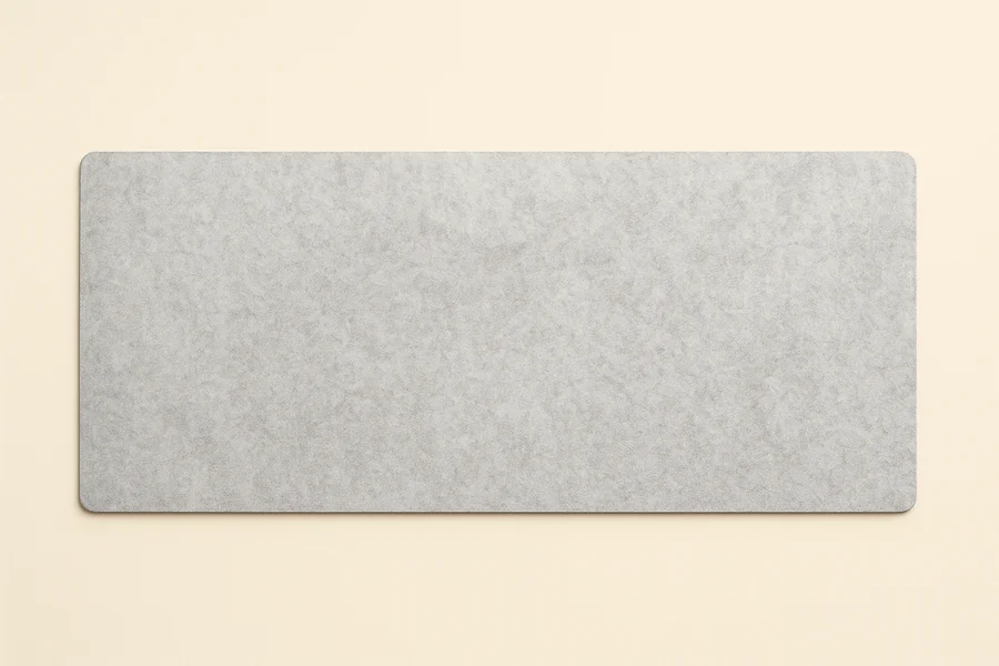 Tapis de bureau XXL uni gris clair