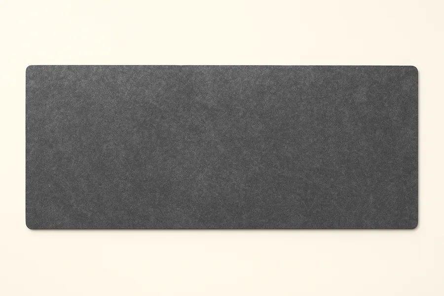 Tapis de bureau XXL uni gris béton